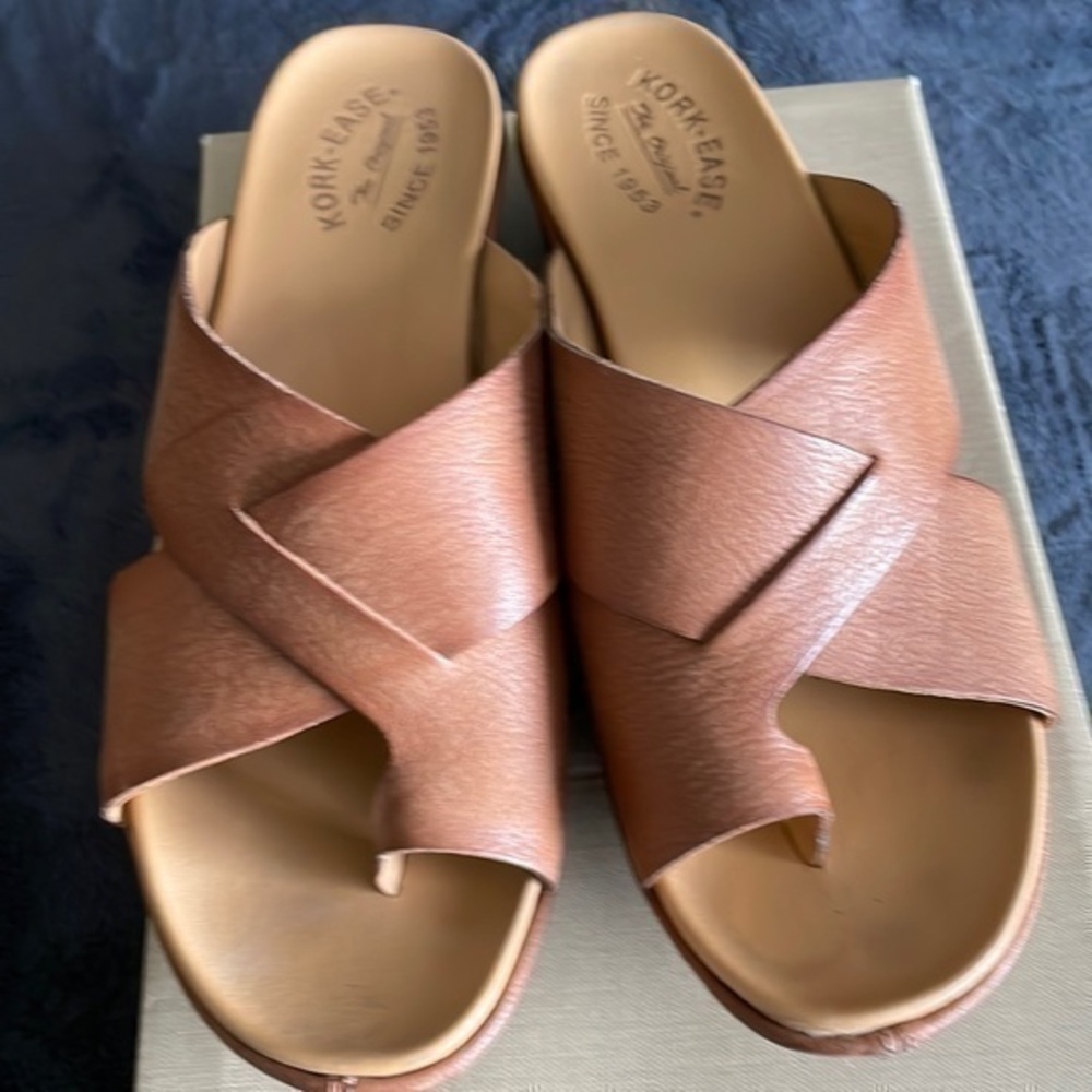 Summer Kork-Ease warm brown sandals. Worn twice. Size 10M. Used